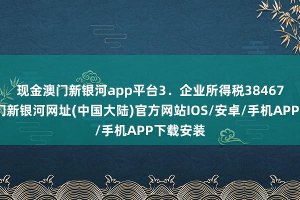 现金澳门新银河app平台　　3．企业所得税38467亿元-澳门新银河网址(中国大陆)官方网站IOS/安卓/手机APP下载安装