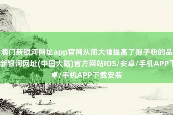 澳门新银河网址app官网从而大幅提高了孢子粉的品性-澳门新银河网址(中国大陆)官方网站IOS/安卓/手机APP下载安装