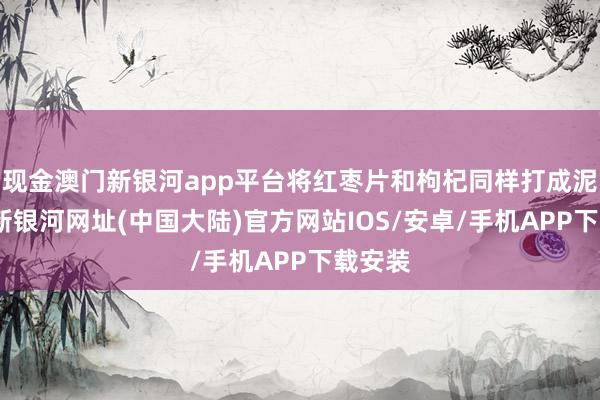 现金澳门新银河app平台将红枣片和枸杞同样打成泥-澳门新银河网址(中国大陆)官方网站IOS/安卓/手机APP下载安装