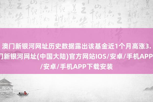 澳门新银河网址历史数据露出该基金近1个月高涨3.23%-澳门新银河网址(中国大陆)官方网站IOS/安卓/手机APP下载安装