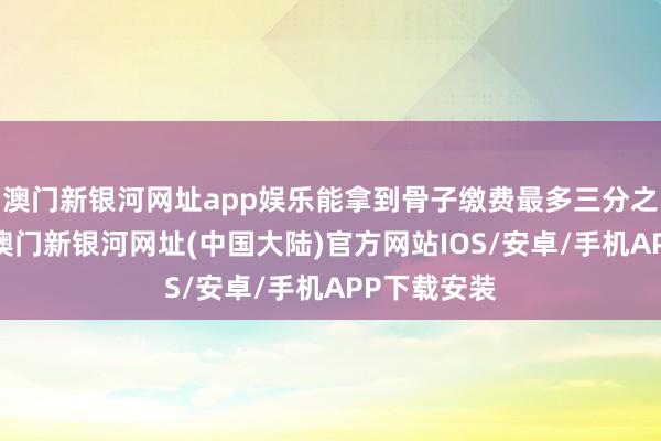 澳门新银河网址app娱乐能拿到骨子缴费最多三分之二的补贴-澳门新银河网址(中国大陆)官方网站IOS/安卓/手机APP下载安装